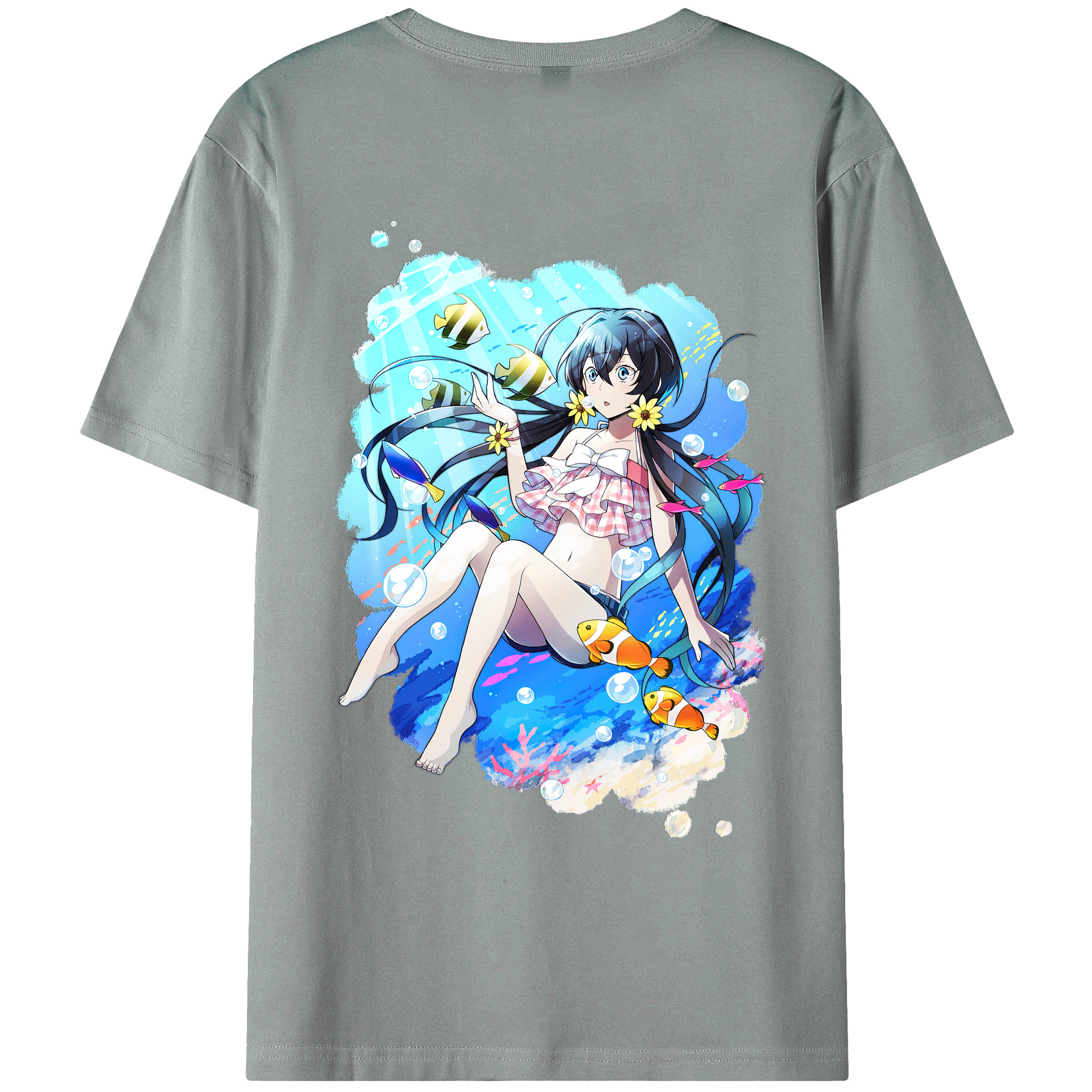 （画像用） 文豪ストレイドッグス Bungo Stray Dogs 綿100％ メンズ半袖Tシャツ（バックプリント） 通気性
